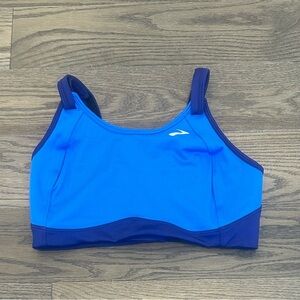 Brooks Fiona Sports Bra 36DD NWT Wire Free Mid Impact Wave Marine